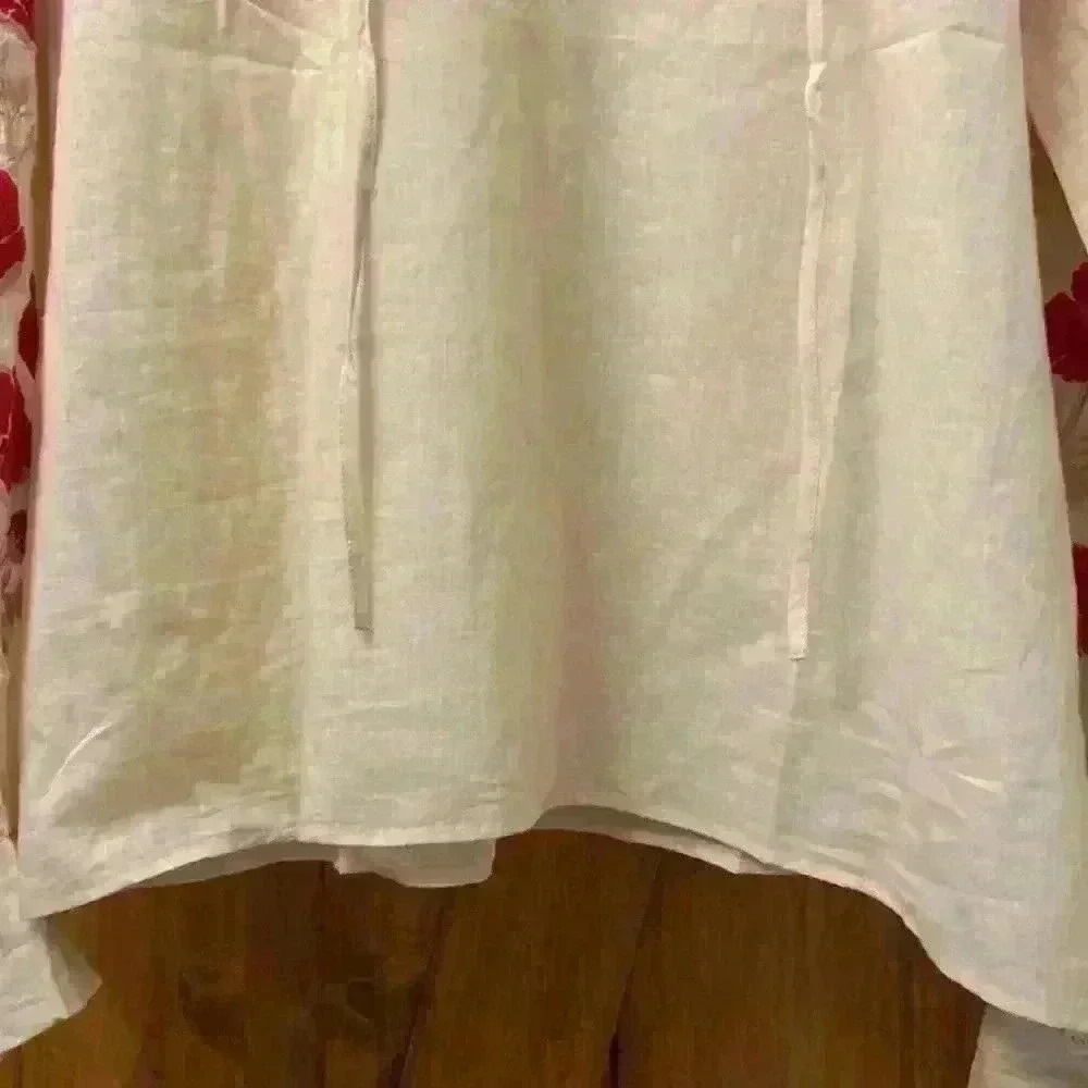 St Roche Gauze Full Length Flower Embroidered Sleeve Blouse- Size 8 - Picture 6 of 14